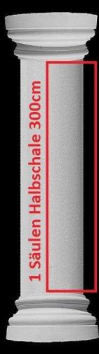 XXL Styroporsäule 100cm Durchmesser runde glatte Halbschale Säulenverkleidung | Litfass Dekosäule